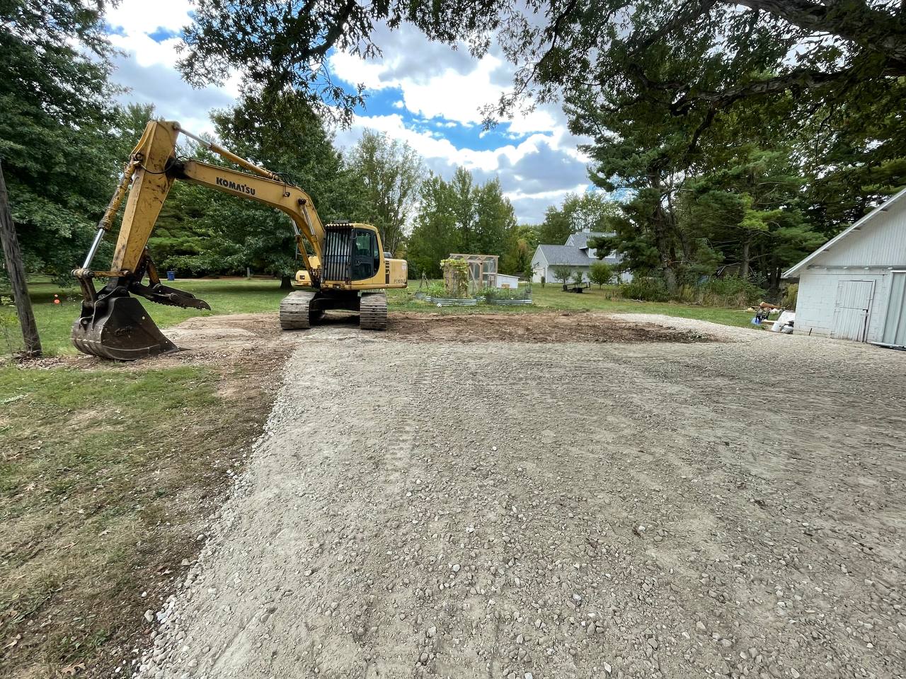 Pole barn pad and building site preparation in central Illinois — Brohez Trucking LLC