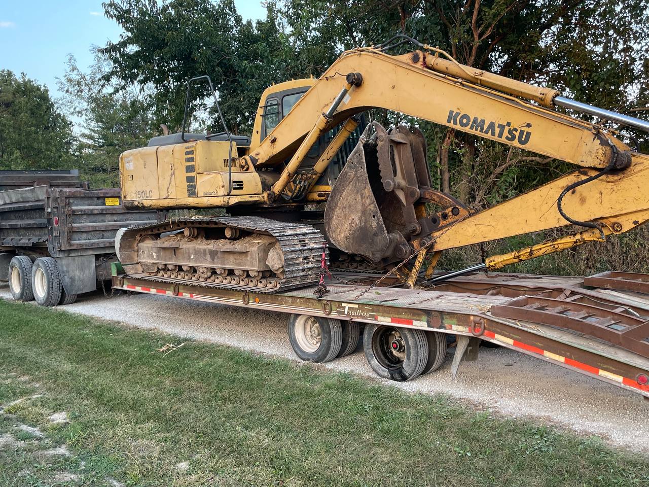 Komatsu excavator headed to a central Illinois job site — Brohez Trucking LLC Mattoon IL