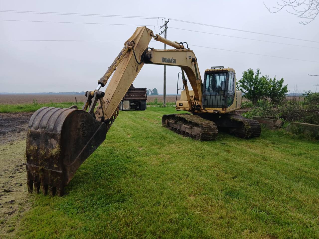 Pond cleanout and restoration in central Illinois — silt and muck removal — Brohez Trucking LLC